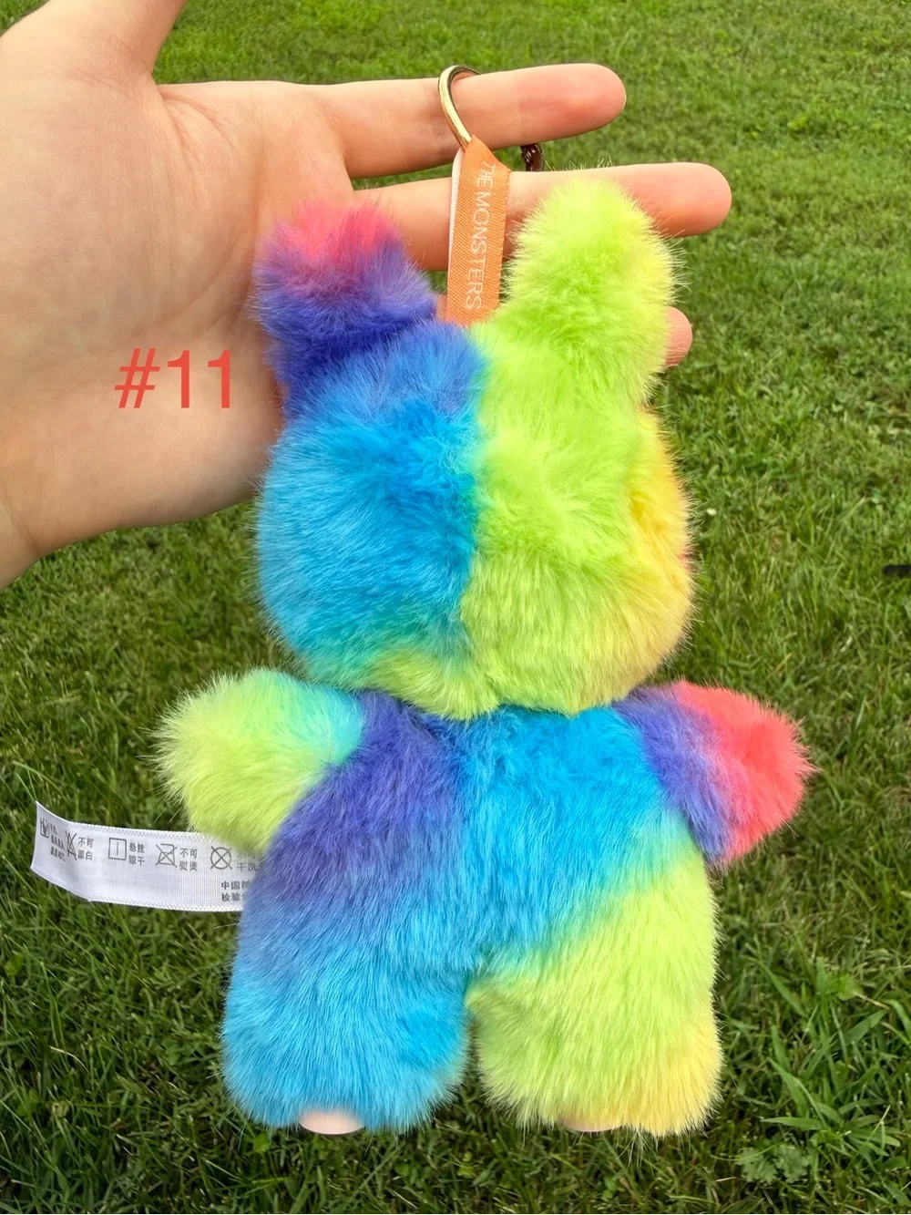 Colorful Rainbow Labubu Toy Plush Monster Keychain-Kids Toy Stuffed Animal Charm